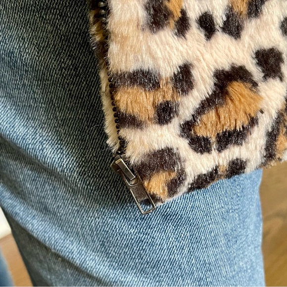 Fab’rik Leopard 3/4 length hooded coat - size L - Picture 5 of 5